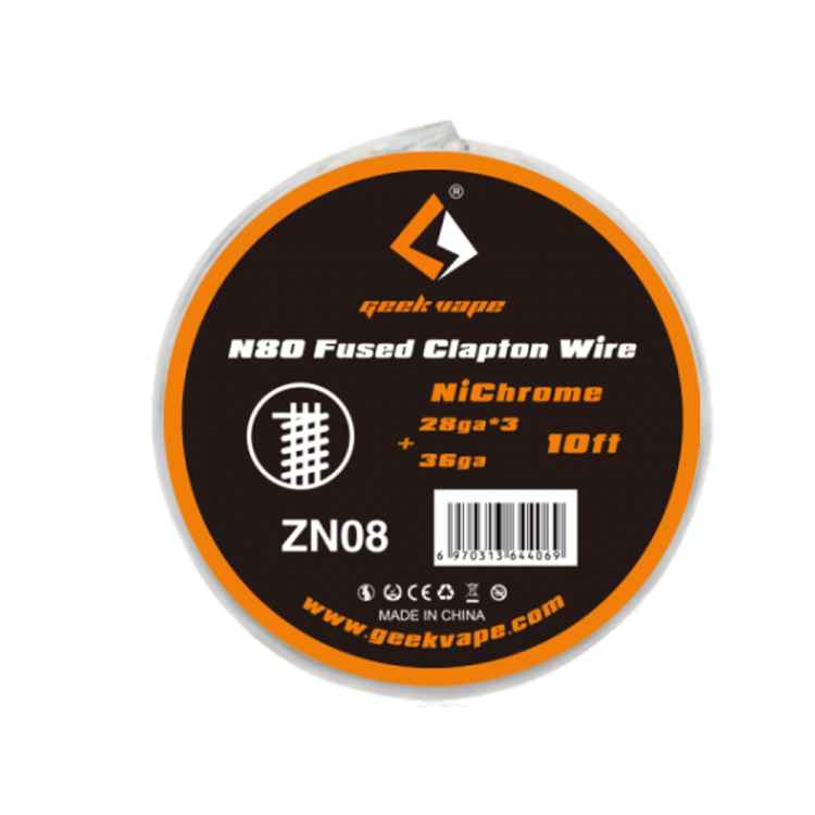 Geek Vape Wickeldraht N80 Fused Clapton Wire 28ga*3 + 36ga 3 Meter ZN08