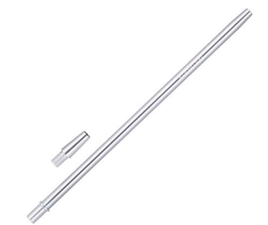 Goldhofer Hookah Alu Mundstück + Schlauchendstück 37 cm chrome