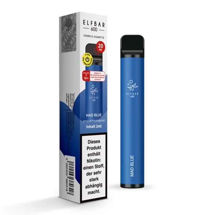 Elf Bar 600 Einweg E-Zigarette Mad Blue 2 % Nikotine
