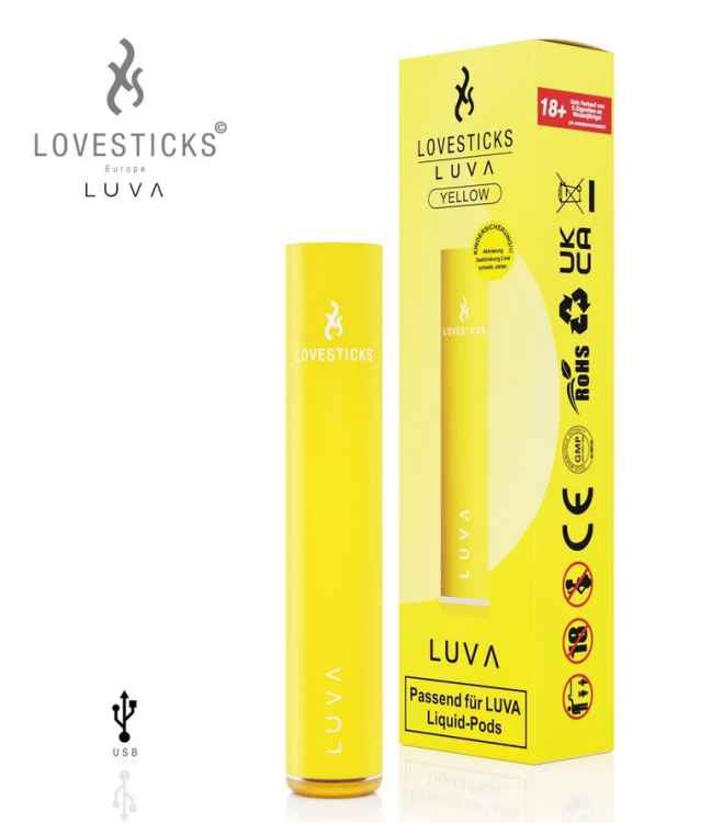 Luva Bassisgerät 400 mAh gelb by Lovestick