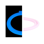 Silikonschlauch soft touch baby rosa glow blue